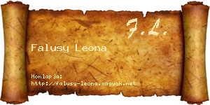 Falusy Leona névjegykártya